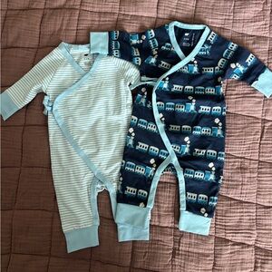 0-3M Monica + Andy Kimono Tie-Up Romper Onesies
